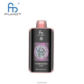 Fumot Køb - Fumot Tornado 25000 engangs vape hvid gummiis 6200TH14