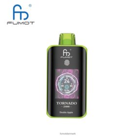 Fumot Pris - Fumot Tornado 25000 engangs vape dobbelt æble 6200TH5