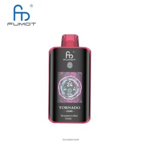 Fumot Pris - Fumot Tornado 25000 engangs vape jordbær mynte slik 6200TH15