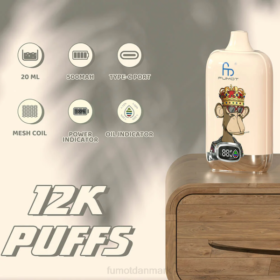 Fumot Vape Danmark - Fumot Digital Box 12000 20ml engangs vape pod - (1 stk) eksklusiv 822P125