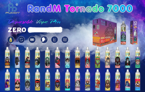 Fumot Vape Danmark - Fumot Tornado 7000 engangs vape pen 0% - 14ml (1 stk) eksklusiv 822P532