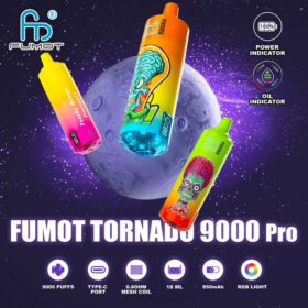 Fumot Vape Danmark - Fumot Tornado 9000 pro engangsvape - 18ml (1 stk) eksklusiv 822P199