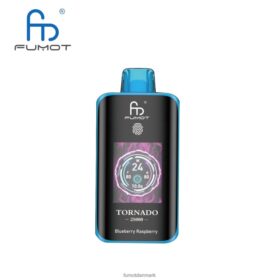Fumot Vape Nikotin - Fumot Tornado 25000 engangs vape blåbær hindbær 6200TH3