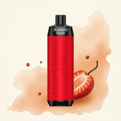 Al Fakher Crown Bar 8000 Crystal Jordbær Punch - 5mg Nikotin - USB-C - 600mAh